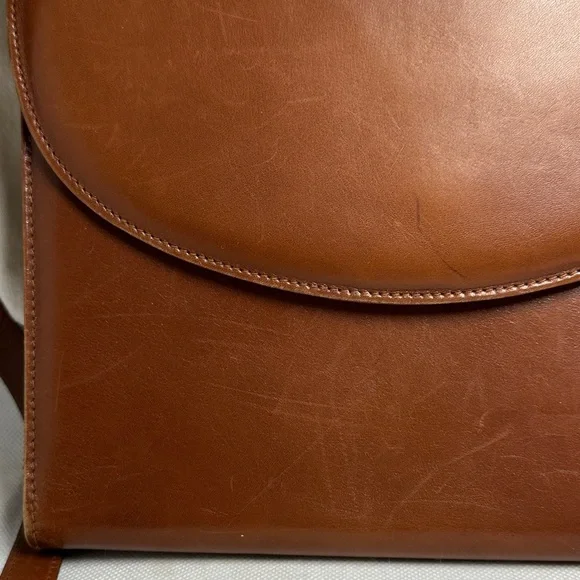 Salvatore Ferragamo Vintage Cognac Leather Flap Shoulder Crossbody Bag - Picture 4 of 16